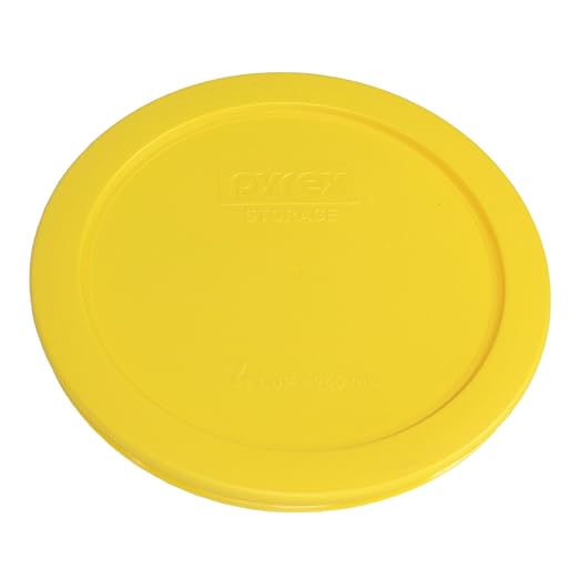 Pyrex 7201-PC 4 Cup Meyer Lemon Yellow Food Storage Replacement Lid - Made in USA - Image 2