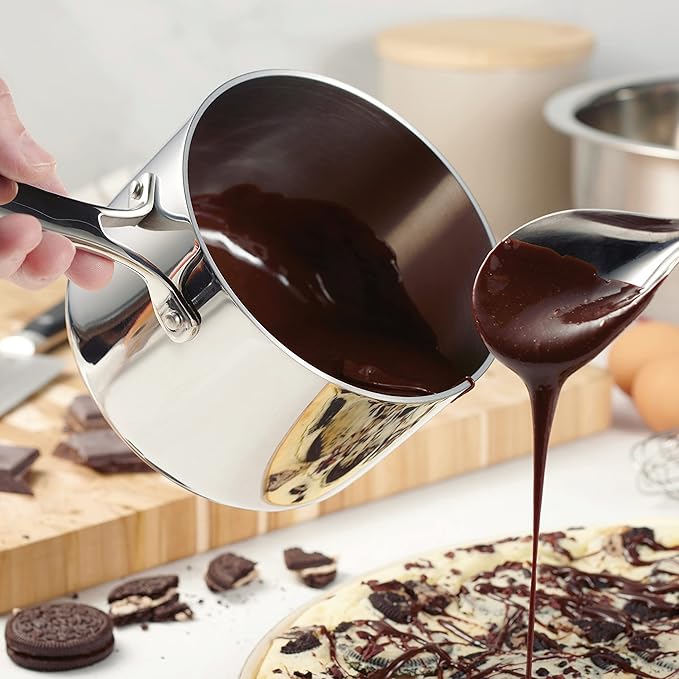 Tramontina Signature Tri-Ply Clad Stainless Steel 1.5-Quart Sauce Pan with Lid, Induction-Ready, Dishwasher-Safe, NSF-Certified, Made in Brazil - Image 3