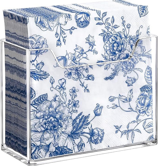 Kordory Acrylic Napkin Holder for Table, Clear Plastic Vertical Napkins Holders, Modern Square Paper Napkin Holders for Kitchen, Dinner Table Guest Napkin Holder for Home, Hotel, Restaurant, Bar