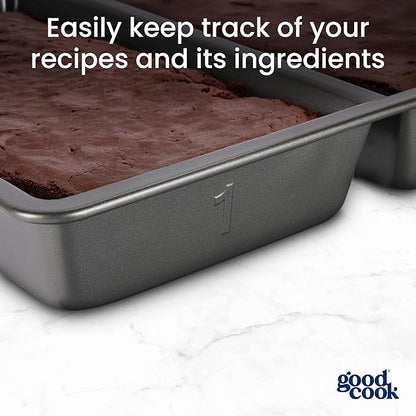 GoodCook Divided Baking Sheet Premium Carbon Steel Nonstick Pan, 11 x 14-Inch