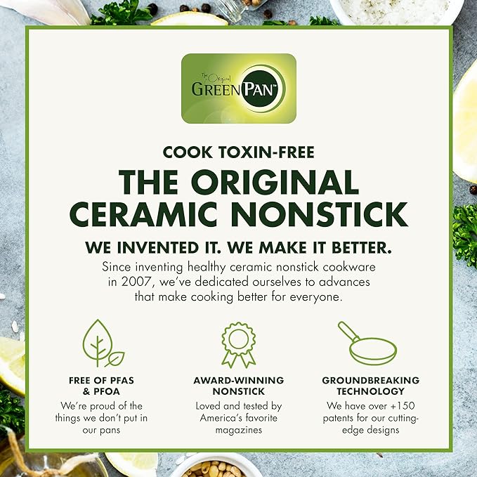 GreenPan Lima Hard Anodized 5QT Stock Pot with Lid, Healthy Ceramic Nonstick, PFOA PFAS-Free Nontoxic Pots and Pans, Oven & Broiler Safe Cookware, Stainless Steel Handles, Grayy (Pack of 2) - Image 8