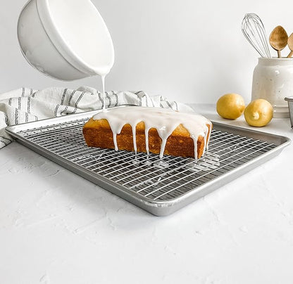 USA Pan Jelly Roll Baking Pan and Bakeable Cooling Rack, Nonstick Commercial Quality - Image 5