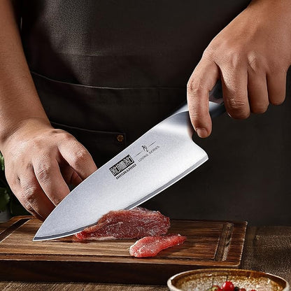 HOSHANHO 6 inch Kitchen Knife in Japanese High Carbon Steel, Professional High-Class Chef's Knife, Non-slip Ultra Sharp Cooking Knives with Ergonomic Handle - Image 6