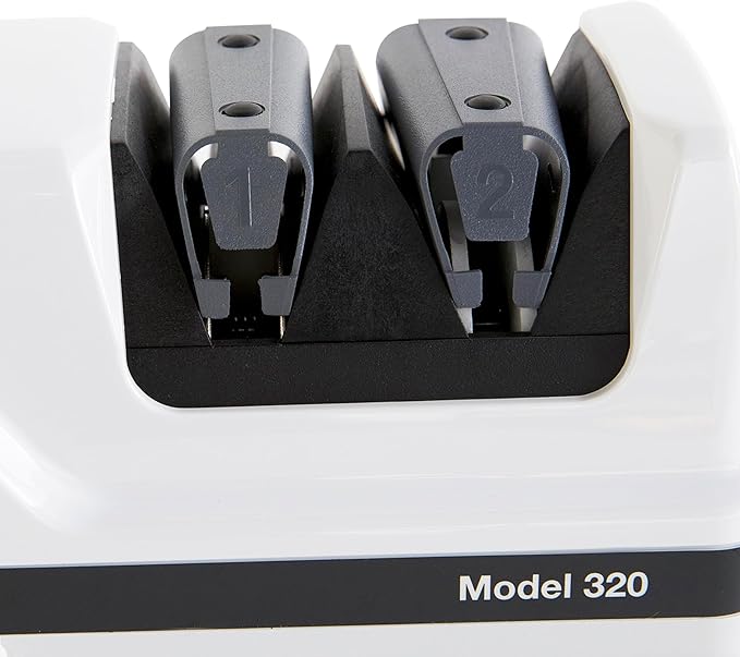 Chef'sChoice Professional Electric Knife Sharpeners FlexHone/Strop With 100-Percent Diamond Abrasives And Precision Angle Guides For 20-Degree Straight-Edge and Serrated Knives, 2-Stage, White - Image 9