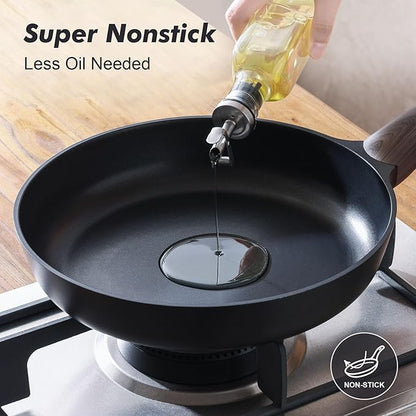 SENSARTE Nonstick Frying Pan Skillet 11Inch Non Stick Egg Pan Omelette Pans, Healthy Kitchen Cooking Chef's Pan, PFOA Free, Free of Intentionally Added PFOS/PFOA, Induction Compatible, Black - Image 4