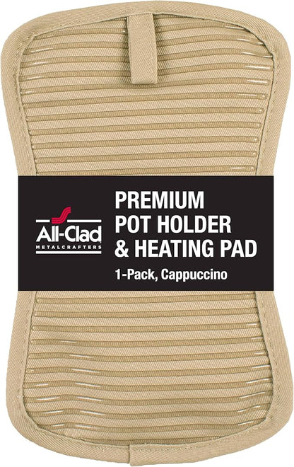All-Clad Premium Pot Holder & Hot Pad: Heat Resistant to 500 Degrees - 100% Cotton, 10"x6.25" Hot Pad for Kitchen and Barbeque, (1-Pack), Cappuccino by All-Clad