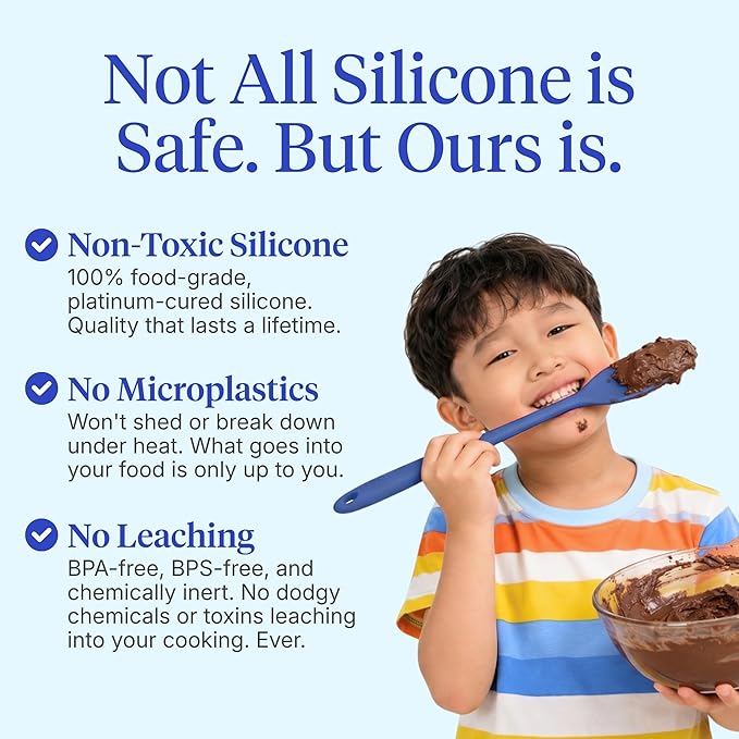 GIR 5-Piece Silicone Kitchen Utensils Set, Non-Toxic Cooking Utensils for Cooking and Baking, Heat Resistant, Food Grade, Dishwasher Safe Rubber Spatula, Ladle, Spoon - Rainbow - Image 4