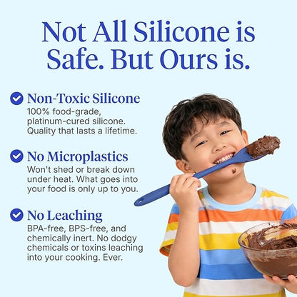GIR 5-Piece Silicone Kitchen Utensils Set, Non-Toxic Cooking Utensils for Cooking and Baking, Heat Resistant, Food Grade, Dishwasher Safe Rubber Spatula, Ladle, Spoon - Rainbow - Image 4