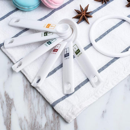 Fox Run 6-Piece Plastic Measuring Spoon Set White, 1.6 x 9 x 3 inches - Image 3