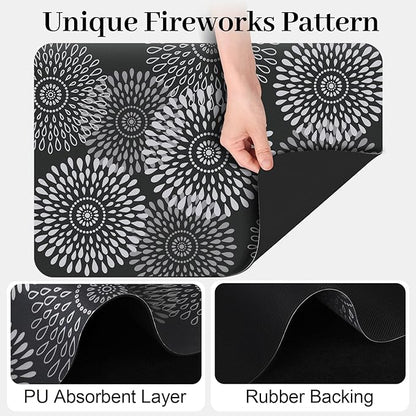 LuxStep Dish Drying Mat Super Absorbent Kitchen Counter Mat Rubber Backing Draining Mat Easy to Clean Kitchen Accessories Dish Rack Pad for Dishes, Utensils, Countertops, Sinks 16" x 24" Black - Image 6