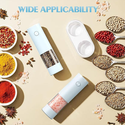 Electric Salt and Pepper Grinder Set Automatic Battery Pepper Mill Shakers Adjustable Coarseness Upgraded Larger Capacity with Led Home and Kitchen Appliances Birthday Gifts for Women Mom - Image 5
