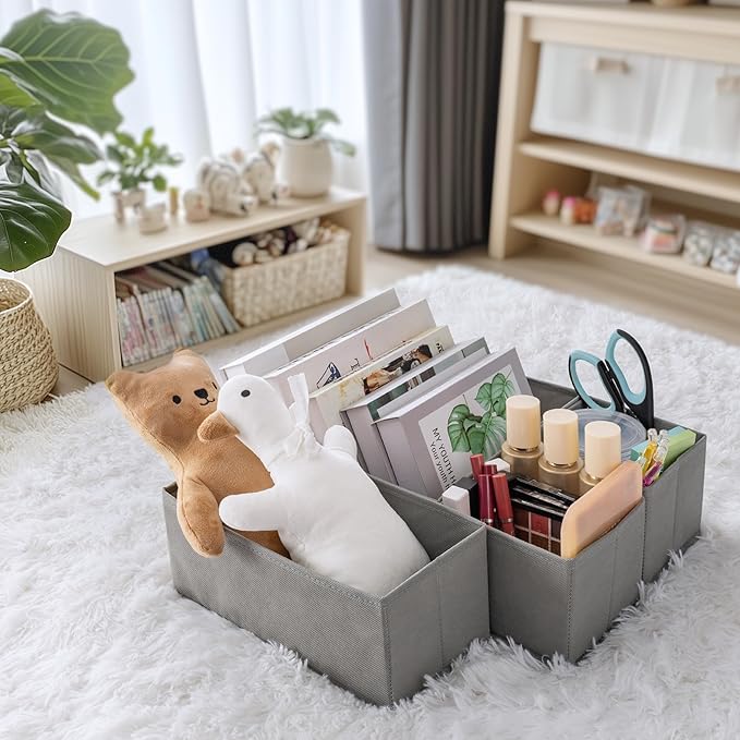 Criusia Drawer Organizer Clothes, 24 Pack Dresser Organizer for Baby Clothes, Underwear, Sock- Foldable Closet Organization and Storage Dividers Bins for Nursery, Bedroom and Dorm (Grey) - Image 8