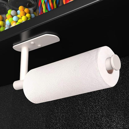 VAEHOLD Adhesive Paper Towel Holder Under Cabinet Wall Mount for Kitchen Paper Towel, Paper Towel Roll Holder Stick to Wall, Stainless Steel - Brown - Image 4