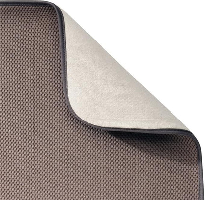 iDesign Kitchen Drying Mat – iDry Collection – Mocha/Ivory