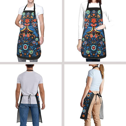 Funny Apron Polyester Grooming Aprons with Pocket for Cooking Kitchen Grilling Adults