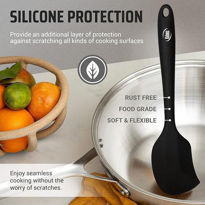 Kaluns Silicone Kitchen Utensils Set 24 Pcs Silicone Cooking Utensils Set - Can Opener, Masher, Turner, Spatula 446°F Heat Resistant Non-Stick - Premium Utensil Set