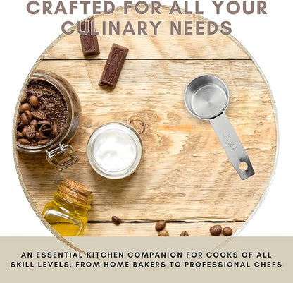 1/8 Cup Stainless Steel Measuring Cup | Sturdy Metal 30 ml | 30 cc | 1 oz | Single Cup for Wet and Dry Ingredients | Great for use as 1/8 Cup Coffee Scoop - 12 PK - Image 6