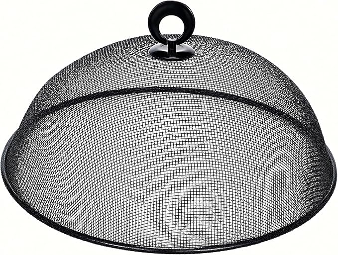8 Pack Metal Mesh Screen Food Covers, 2 Large (18.5”) and 6 Small (11”) Sets, Reusable Metal Mesh Food Covers for Outdoors, Camping, Picnics and Parties