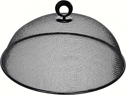 8 Pack Metal Mesh Screen Food Covers, 2 Large (18.5”) and 6 Small (11”) Sets, Reusable Metal Mesh Food Covers for Outdoors, Camping, Picnics and Parties