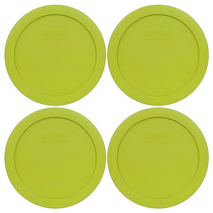 Pyrex 7201-PC 4-Cup Edamame Green Food Storage Replacement Lid (4-Pack) - Made in USA by Pyrex