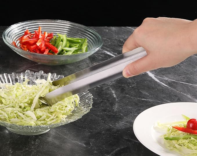 New Star Foodservice 42276 Restaurant-Grade Pom Tong, Stainless Steel, 9 inch, Set of 6, Silver - Image 7