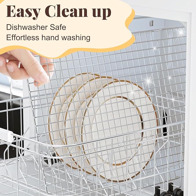 Cooling Racks for Cooking and Baking - 2 PCS 11.65" x 16.85" Grid Wire Baking Rack for Oven Cooking, Baking, Grilling, Roasting - Dishwasher Safe Bacon Rack - Fits Half Sheet Cookie Pan - Image 4