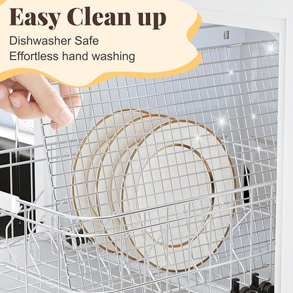 Cooling Racks for Cooking and Baking - 2 PCS 11.65" x 16.85" Grid Wire Baking Rack for Oven Cooking, Baking, Grilling, Roasting - Dishwasher Safe Bacon Rack - Fits Half Sheet Cookie Pan - Image 4