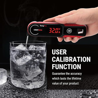 TempPro Lightning 1-Sec Instant Read Meat Thermometer, Kitchen Food Thermometer with 180° Rotating Display, IP67 Waterproof Cooking Thermometer for Deep Fry Smoker BBQ Grill (Previously ThermoPro) - Image 8