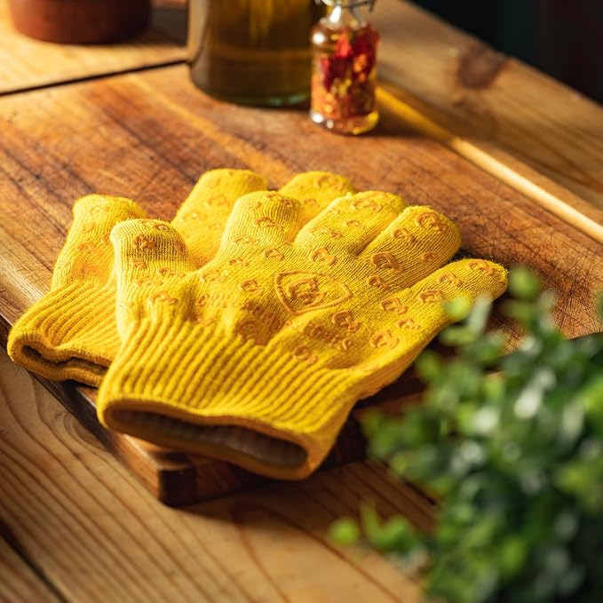 Grill Armor Oven Gloves with Fingers – 932°F Heat, Fire & Cut Resistant Mitts for BBQ, Grill, Cooking, Grilling, Baking, Smoker & Fire Pit - Image 3