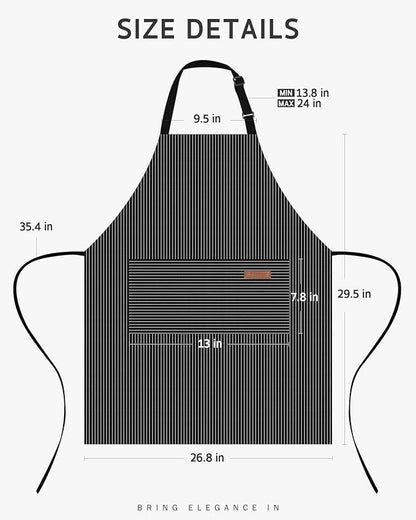 Syntus Chef Apron for Men Women Kitchen Cooking Apron with Pockets, Adjustable Bib Aprons Stain Resistant - Image 2
