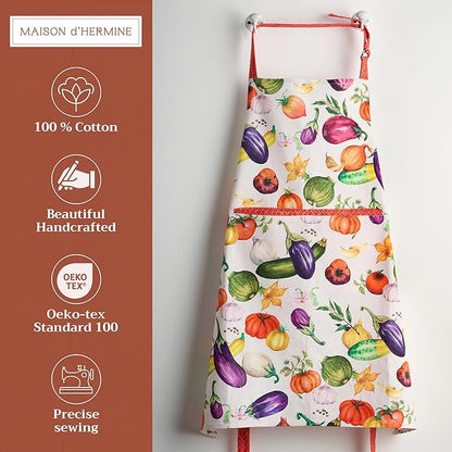 Maison d' Hermine 100% Cotton Apron for women with Pocket Kitchen Chef Apron for Men Cooking Mothers Day Gifts - Image 2