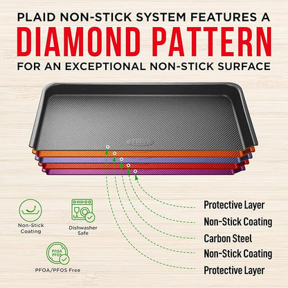 Bakeware Set – 8 Piece – Non-Stick Professional Home Bakeware – Multi Sized Baking Pan Set - Muffin Pan, Loaf Pan and More – Black - Image 5