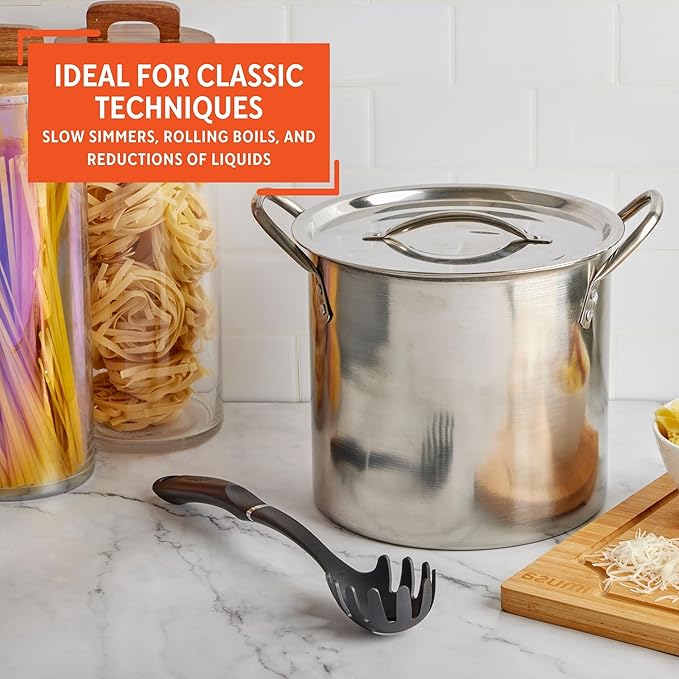 IMUSA 16Qt Stainless Steel Stock Pot with Lid, Large Cooking Pot for Soups, Boiling Seafood, Pasta, Stews, and Family Meals - Image 6