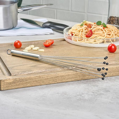 Restaurantware 12.5 in Stainless Steel Ball Whisk with Silicone Tips - 6 Pack - German Standard Sauce & Gravy Whisk, Non-Scratch, Dishwasher Safe - Non-Stick Safe Silicone Ball Whisk for Baking - Image 8