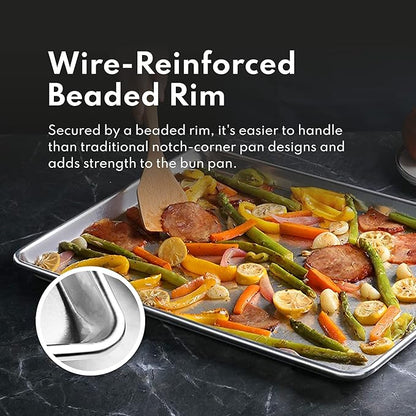 New Star Foodservice Commercial-Grade 18-Gauge Aluminum Sheet Pan/Bun Pan (18 L x26 W x1 H (Full Size) XL Size Measure Oven) - Image 7