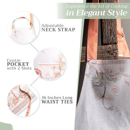 Maison d' Hermine 100% Cotton Apron for women with Pocket Kitchen Chef Apron for Men Cooking Mothers Day Gifts - Image 6