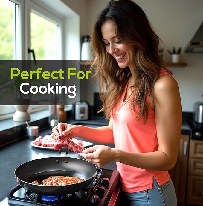 Utopia Kitchen Nonstick Cookware 3 Piece Omelette Pan Skillet Set, Nonstick Frying Pans with Induction Bottom, 8, 9.5 & 11 Inches Frying Pans with Bakelite Handles, PFOA Free, Grey - Image 4