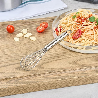 Restaurantware 7 in Stainless Steel Wire Whisk - German Standard Kitchen Balloon Whisk with Ergonomic Handle, Dishwasher Safe - Durable French Whisk for Cooking, Mixing Thick Batter and Sauce - Image 3