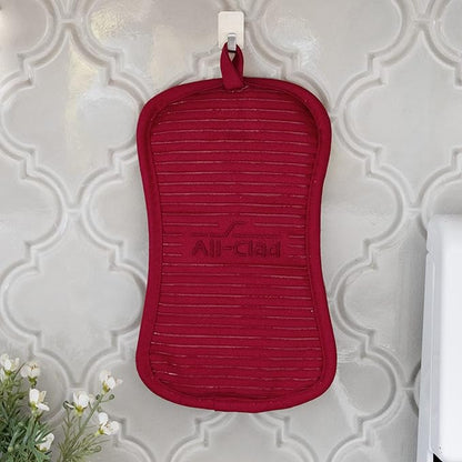 All-Clad Premium Pot Holder & Heating Pad, (1-Pack) Heat Resistant to 500 Degrees, 100% Cotton 10"x6.25" for Kitchen and Barbeque, Chili Red - Image 8