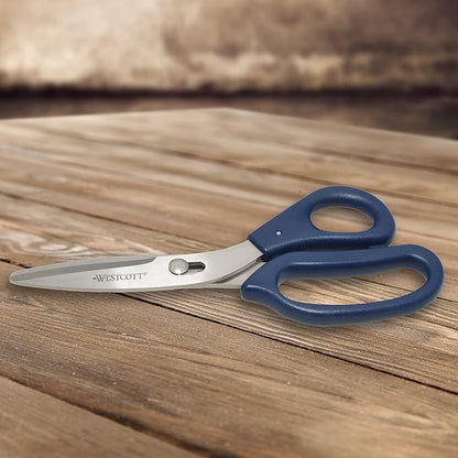 Westcott 8" Power Pivot Stainless Steel Hard Handle High-Leverage Crafting and Fabric Scissors