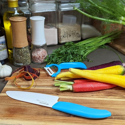 Kyocera Ceramic Horizontal Y Peeler, Blue - Image 4