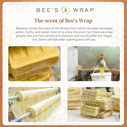 Bee's Wrap Beeswax Wraps for Food - Cut to Size 14x52" Beeswax Wrap Roll - Plastic Free Made in USA Reusable Natural Food Wrap - Honeycomb - Image 7