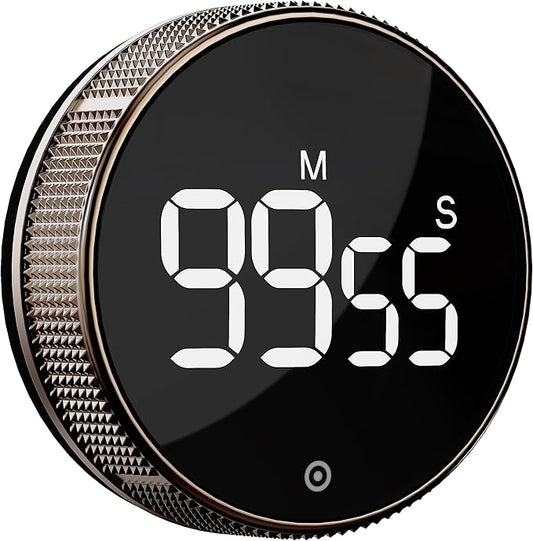 BlueSnail Kitchen Timer with LED Digital Display Smart Efficana for Home Classroom Gym Office, Volume and Brightness Adjustable Productivity Timer (Guncolor) by BlueSnail