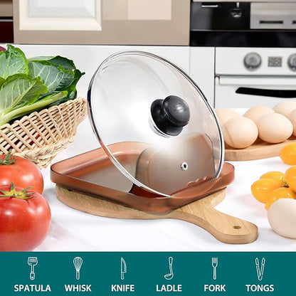 Li&Zhao Spoon Rest for Stove Top - Kitchen Counter Utensil Rest, Pot Lid Holder, Cooking Spoon Holder