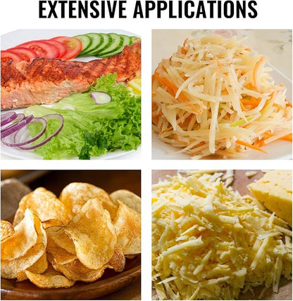 VEVOR Rotary Cheese Grater, Zinc Alloy Rotary Vegetable Mandoline, Manual Cheese Mandoline w/ 5 Stainless Steel Cutting Cones, Manual Vegetable Grater w/ 2.5L Bowl, Rotary Shredder w/Suction Base - Image 7