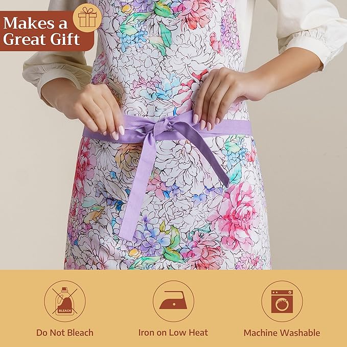 Maison d' Hermine 100% Cotton Apron for women with Pocket Kitchen Chef Apron for Men Cooking Mothers Day Gifts - Image 5
