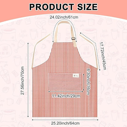 Janmercy 24 Pcs Aprons for Women Men with 2 Pockets Linen Cooking Kitchen Apron Adjustable Bib Chef Apron Bulk Aprons Unisex