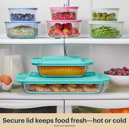 Pyrex Colors Tinted (9"x13") Tinted Glass Baking Dish with BPA-Free Lid, Oblong Bakeware Glass Pan For Casserole & Lasagna, Dishwasher, Freezer, Microwave and Pre-Heated Oven Safe, Aqua - Image 6