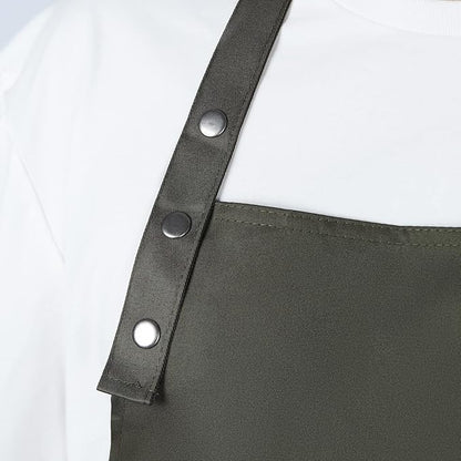 Art Aprons for Painting Pottery Ceramics, Mens Women Kitchen Cooking Aprons Waterproof Green