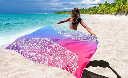 HIHOHO Beach Blanket Waterproof Sandproof Extra Large Beach Mat 79" X 83"/120"x108"for 1-8 Adults Quick Drying Durable Outdoor Picnic Mat for Beach Travel Camping Hiking